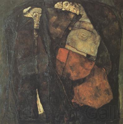 Egon Schiele Pregnant Woman and Death (mk12) Spain oil painting art